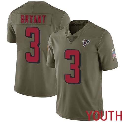 Atlanta Falcons nike_falcons_2120Limited Olive Youth Matt Bryant Jersey NFL Football #3 2017 Salute to Service